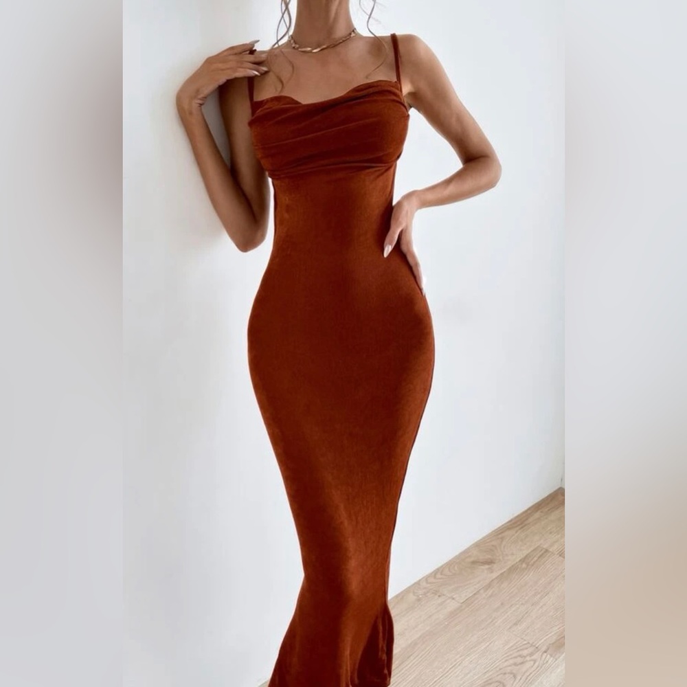 NWOT Rust color gown